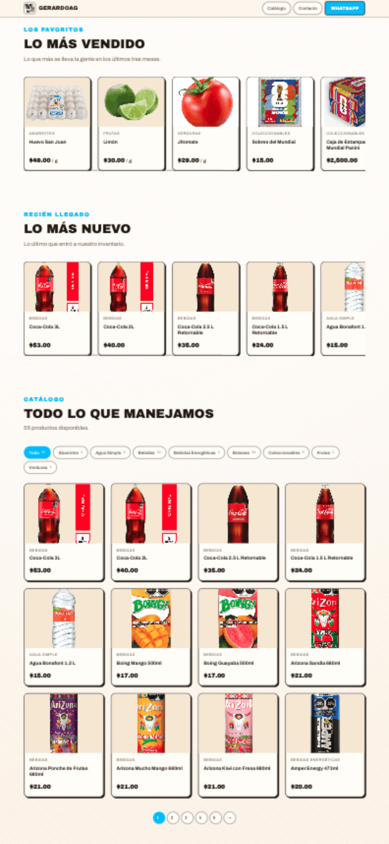 Catálogo online de TechSellPro abierto en un celular